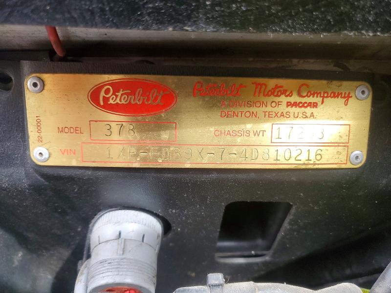 2004 Peterbilt 378 მანქანა იყიდება აუქციონზე, vin: 1XPFDB9X74D810216, აუქციონის ნომერი: 72645735