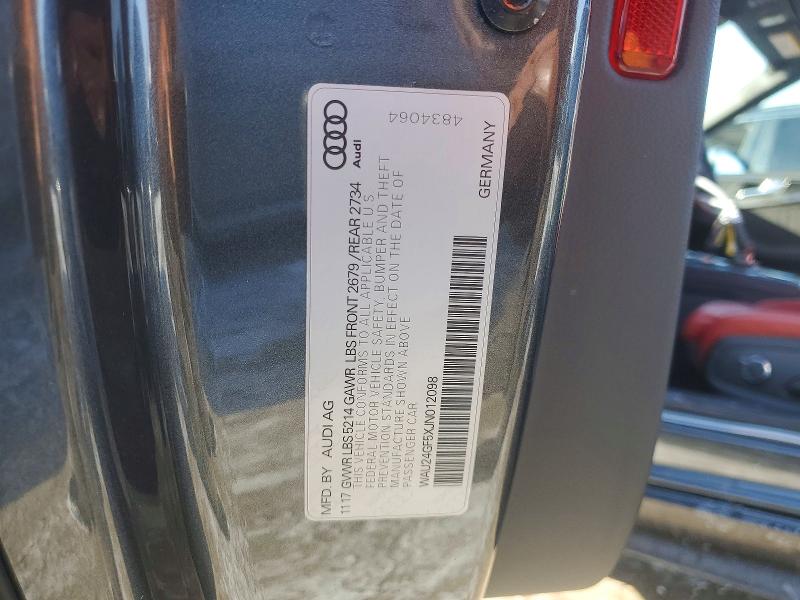Продажа на аукционе авто 2018 Audi S5 Prestig, vin: WAU24GF5XJN012098, номер лота: 73855675