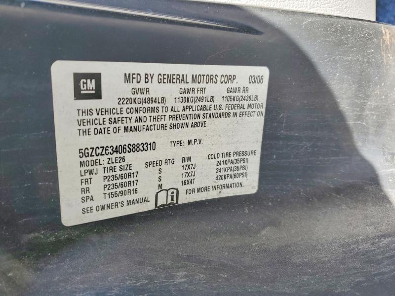 74852815 :رقم المزاد ، 5GZCZ63406S883310 vin ، 2006 Saturn Vue مزاد بيع