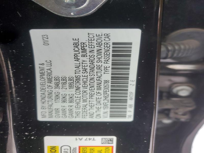 72949995 :رقم المزاد ، 19XFL2H82PE005788 vin ، 2023 Honda Civic مزاد بيع