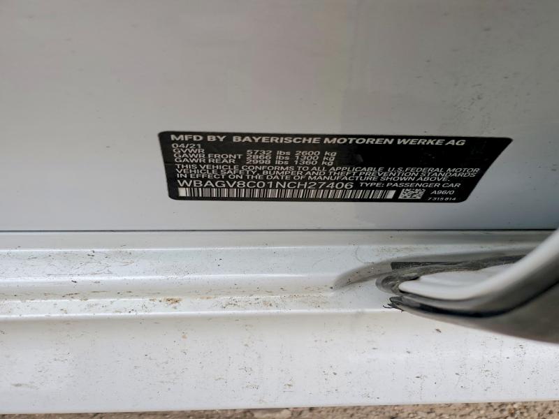 Продажа на аукционе авто 2022 Bmw M850xi, vin: WBAGV8C01NCH27406, номер лота: 99515045