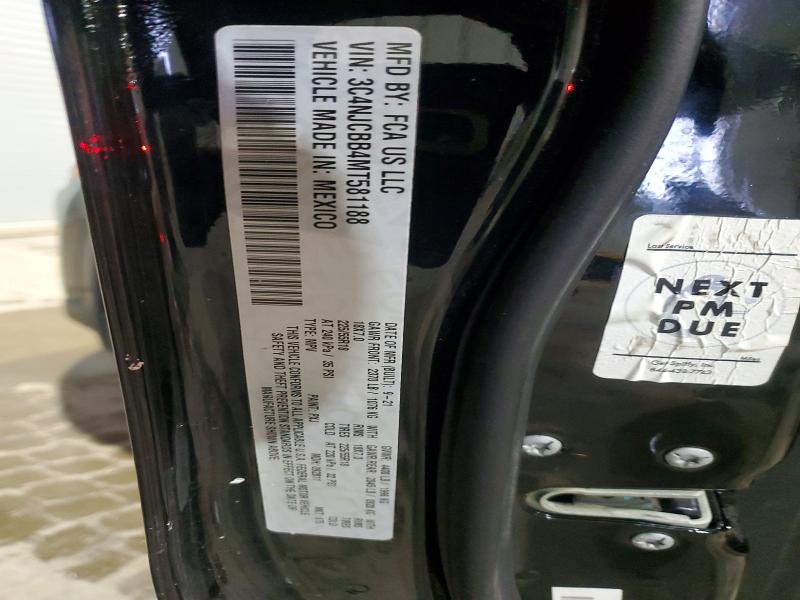 95900715 :رقم المزاد ، 3C4NJCBB4MT581188 vin ، 2021 Jeep Compass مزاد بيع