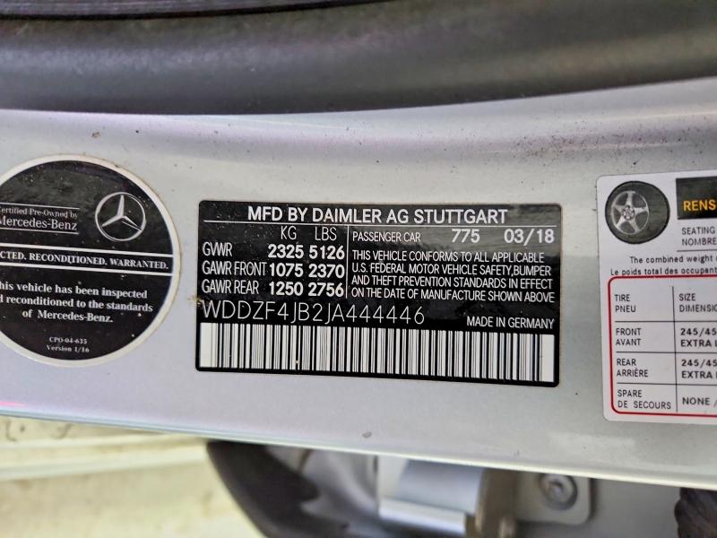 Продажа на аукционе авто 2018 Mercedes-benz E, vin: WDDZF4JB2JA444446, номер лота: 74383725