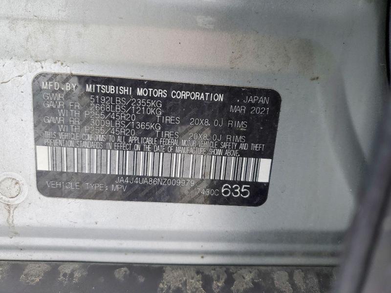 Продаж на аукціоні авто 2022 Mitsubishi Outlander, vin: JA4J4UA86NZ009979, номер лоту: 74670275
