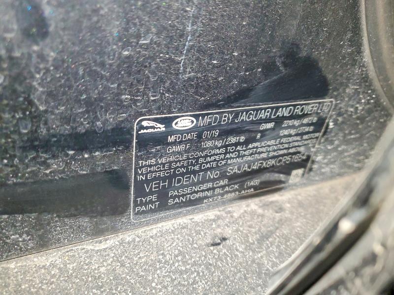 2019 Jaguar Xe მანქანა იყიდება აუქციონზე, vin: SAJAJ4FX8KCP51654, აუქციონის ნომერი: 73080335