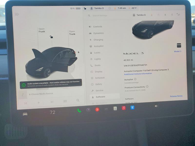 Aukcja sprzedaży 2023 Tesla Model 3, vin: 5YJ3E1EA2PF645721, numer aukcji: 73431515