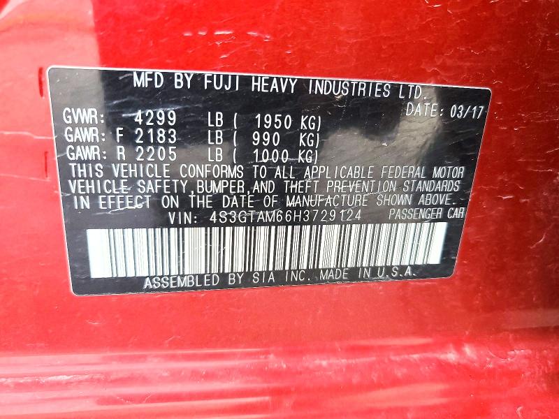 Продажа на аукционе авто 2017 Subaru Impreza, vin: 4S3GTAM66H3729124, номер лота: 98849755