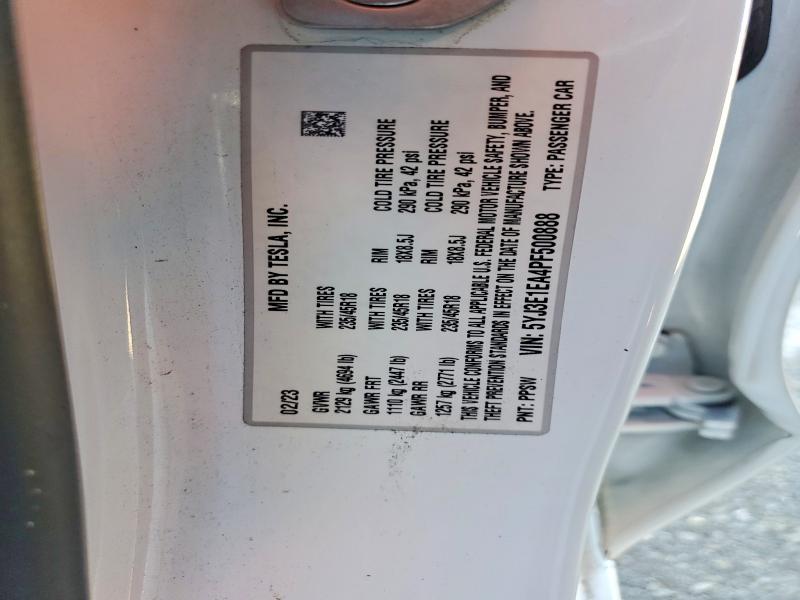 72561375 :رقم المزاد ، 5YJ3E1EA4PF500888 vin ، 2023 Tesla Model 3 مزاد بيع