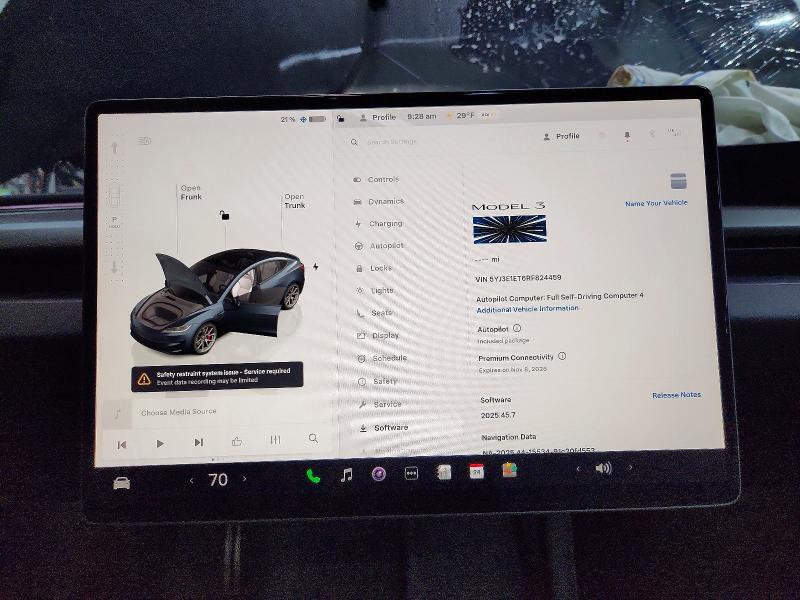 2024 Tesla Model 3 მანქანა იყიდება აუქციონზე, vin: 5YJ3E1ET6RF824459, აუქციონის ნომერი: 74694255