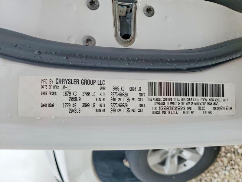 72682835 :رقم المزاد ، 1C6RD6KT8CS156549 vin ، 2012 Dodge Ram 1500 مزاد بيع