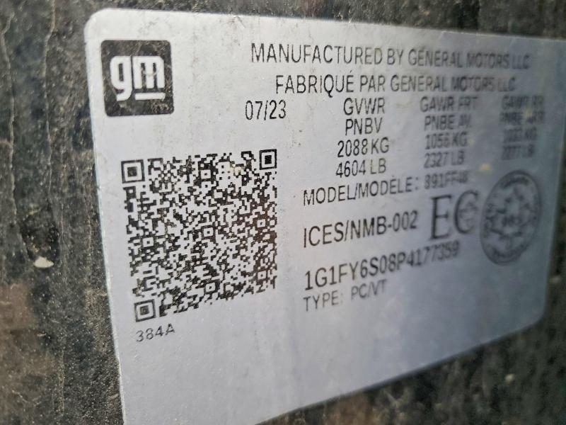 Продаж на аукціоні авто 2023 Chevrolet Bolt Euv, vin: 1G1FY6S08P4177359, номер лоту: 99213915