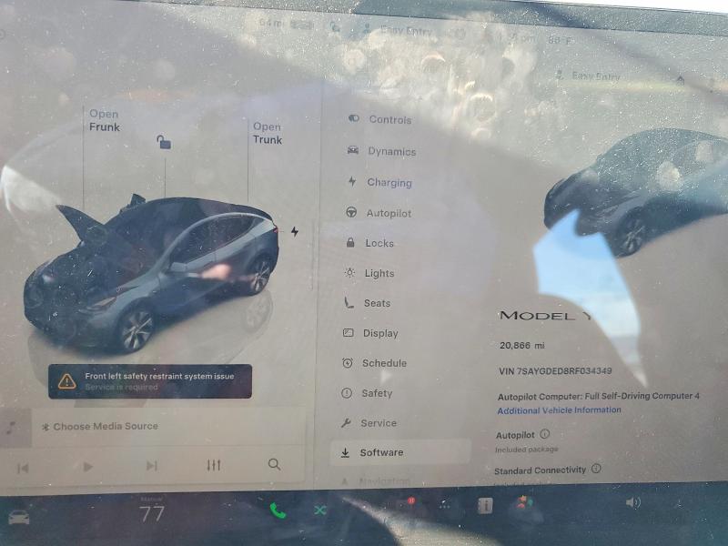 Продаж на аукціоні авто 2024 Tesla Model Y, vin: 7SAYGDED8RF034349, номер лоту: 99289375