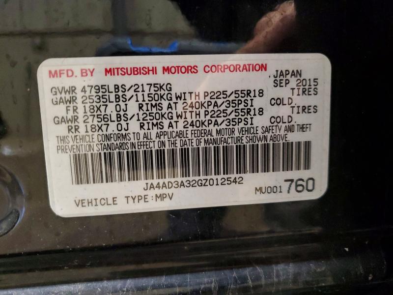 Aukcja sprzedaży 2016 Mitsubishi Outlander, vin: JA4AD3A32GZ012542, numer aukcji: 99102785