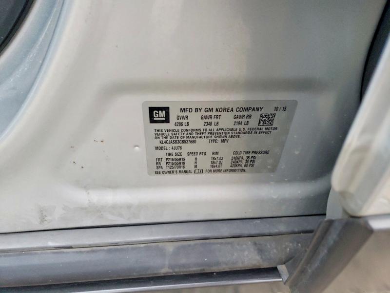 2016 Buick Encore მანქანა იყიდება აუქციონზე, vin: KL4CJASB3GB537680, აუქციონის ნომერი: 73978845