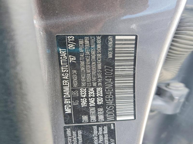 99929095 :رقم المزاد ، WDDSJ4EB4EN041027 vin ، 2014 Mercedes-benz Cla مزاد بيع