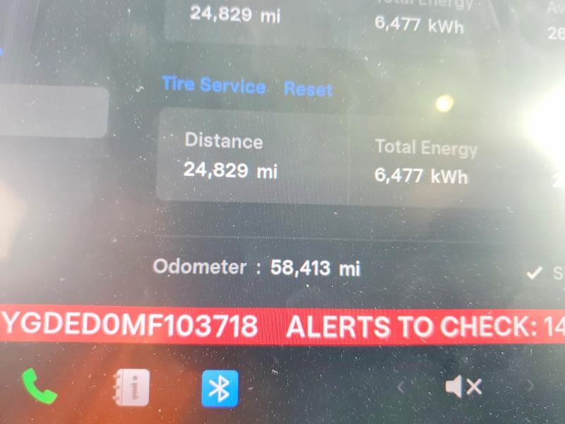 75092055 :رقم المزاد ، 5YJYGDED0MF103718 vin ، 2021 Tesla Model Y مزاد بيع