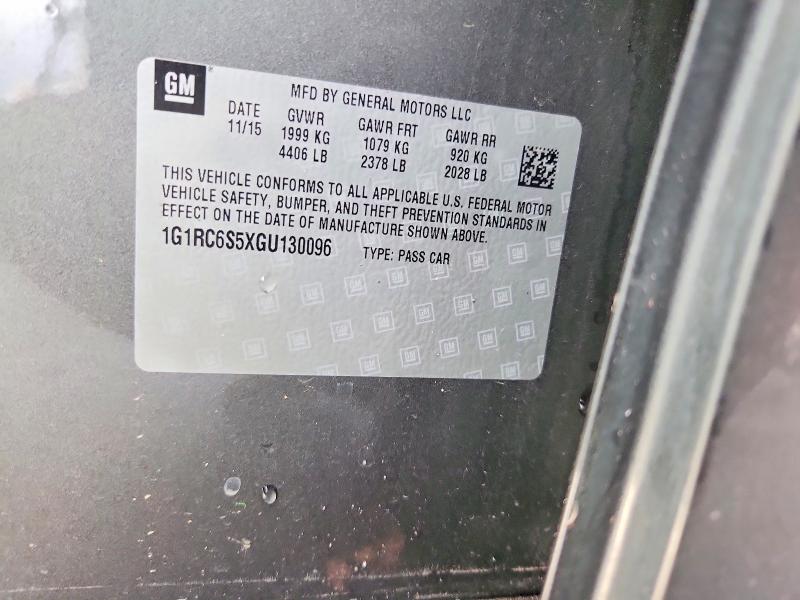Aukcja sprzedaży 2016 Chevrolet Volt, vin: 1G1RC6S5XGU130096, numer aukcji: 99857365