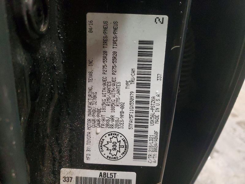Продаж на аукціоні авто 2016 Toyota Tundra, vin: 5TFAY5F11GX550979, номер лоту: 73851785