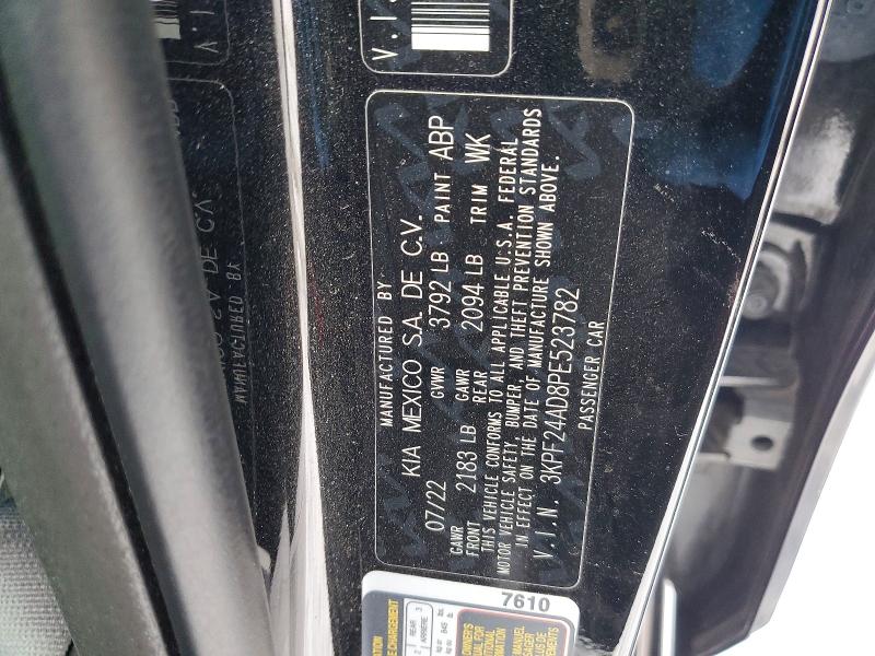 75237255 :رقم المزاد ، 3KPF24AD8PE523782 vin ، 2023 Kia Forte مزاد بيع