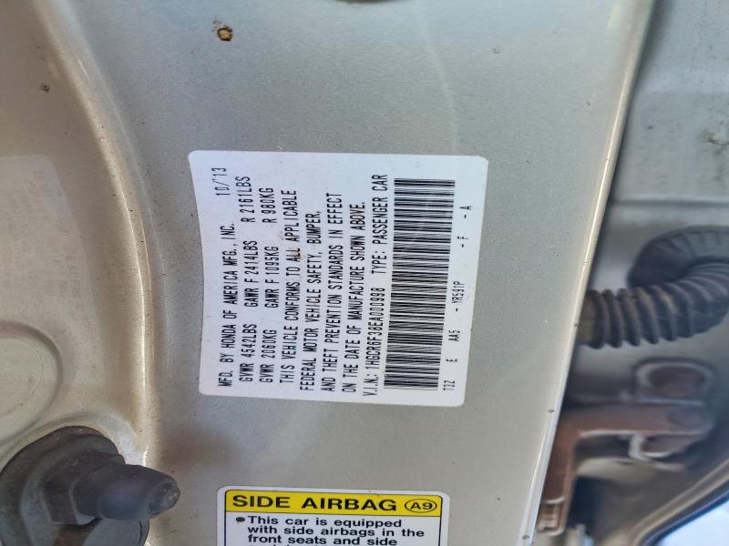 2014 Honda Accord მანქანა იყიდება აუქციონზე, vin: 1HGCR6F38EA000998, აუქციონის ნომერი: 75487045