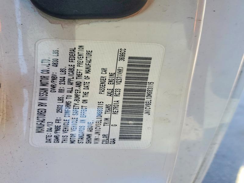 Aukcja sprzedaży 2013 Infiniti G37, vin: JN1CV6EL1DM983115, numer aukcji: 75409445