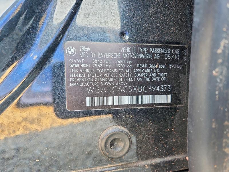 Продаж на аукціоні авто 2012 Bmw 750, vin: WBAKC6C5XBC394373, номер лоту: 99592535