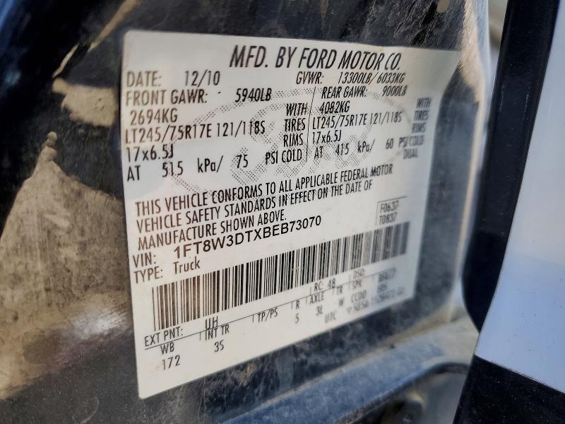 Auction sale of the 2011 Ford F350, vin: 1FT8W3DTXBEB73070, lot number: 97731775