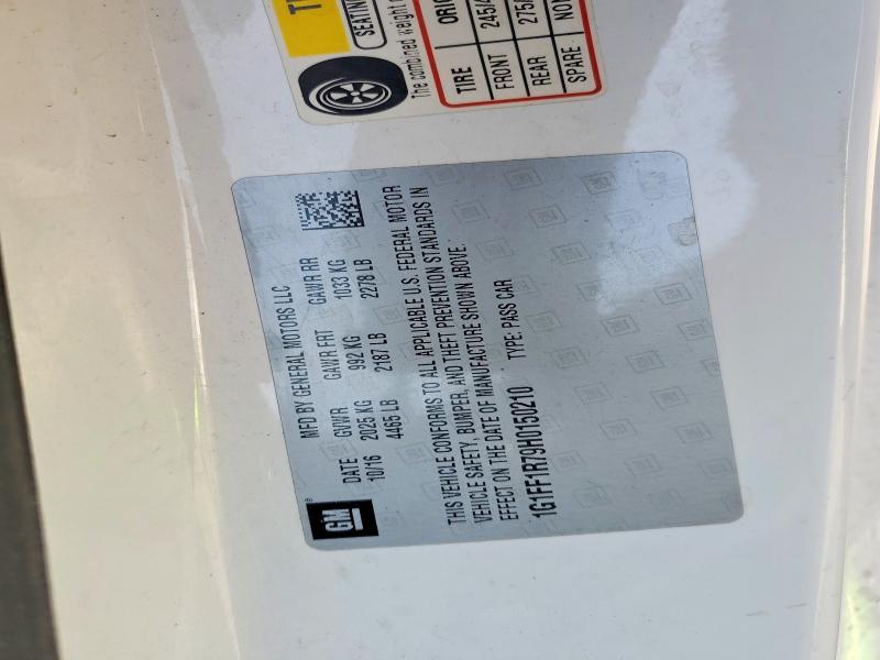 72439085 :رقم المزاد ، 1G1FF1R79H0150210 vin ، 2017 Chevrolet Camaro Ss مزاد بيع