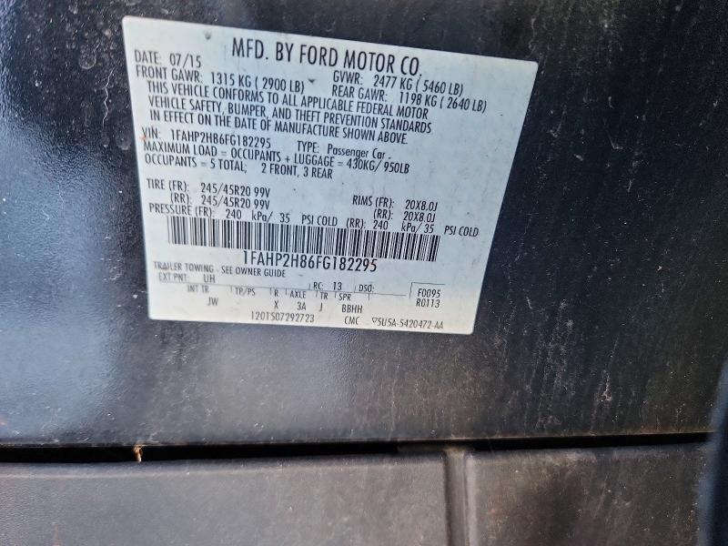 Продаж на аукціоні авто 2015 Ford Taurus, vin: 1FAHP2H86FG182295, номер лоту: 73805565