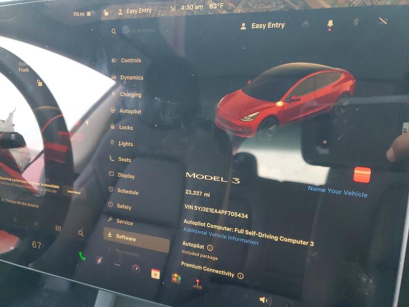 Продажа на аукционе авто 2023 Tesla Model 3, vin: 5YJ3E1EA4PF705434, номер лота: 74405815