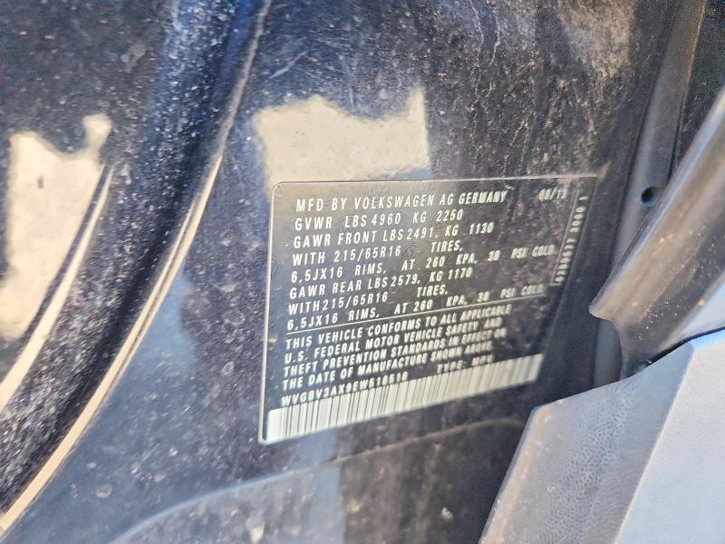 Aukcja sprzedaży 2014 Volkswagen Tiguan, vin: WVGBV3AX9EW518518, numer aukcji: 72583325