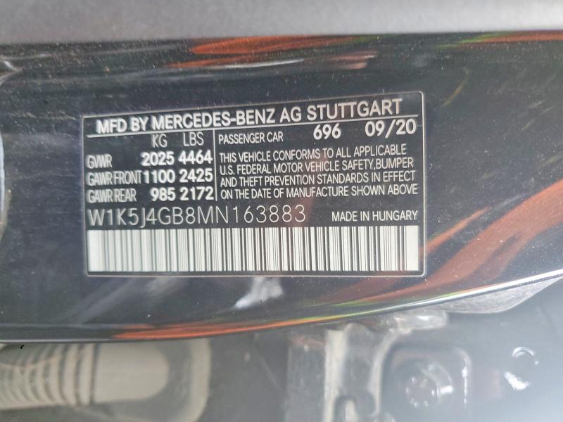74600335 :رقم المزاد ، W1K5J4GB8MN163883 vin ، 2021 Mercedes-benz Cla مزاد بيع