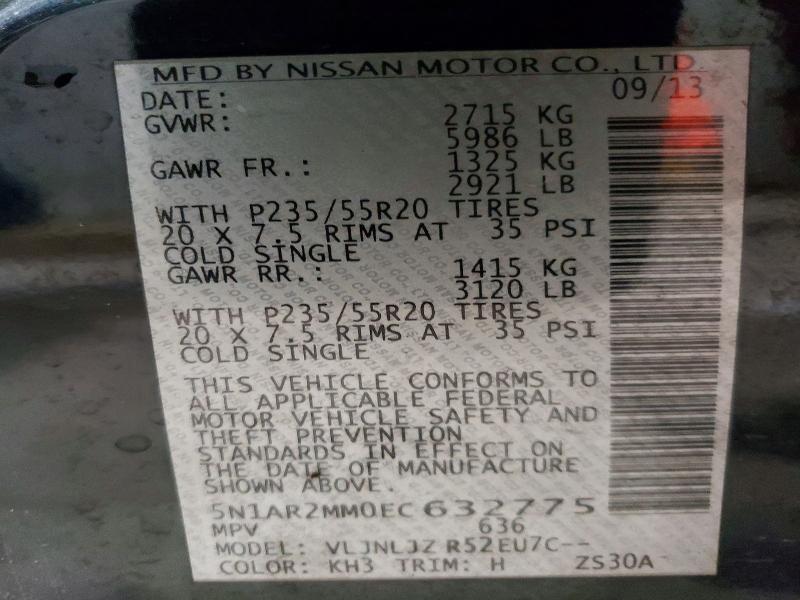 Продаж на аукціоні авто 2014 Nissan Pathfinder, vin: 5N1AR2MM0EC632775, номер лоту: 74013905