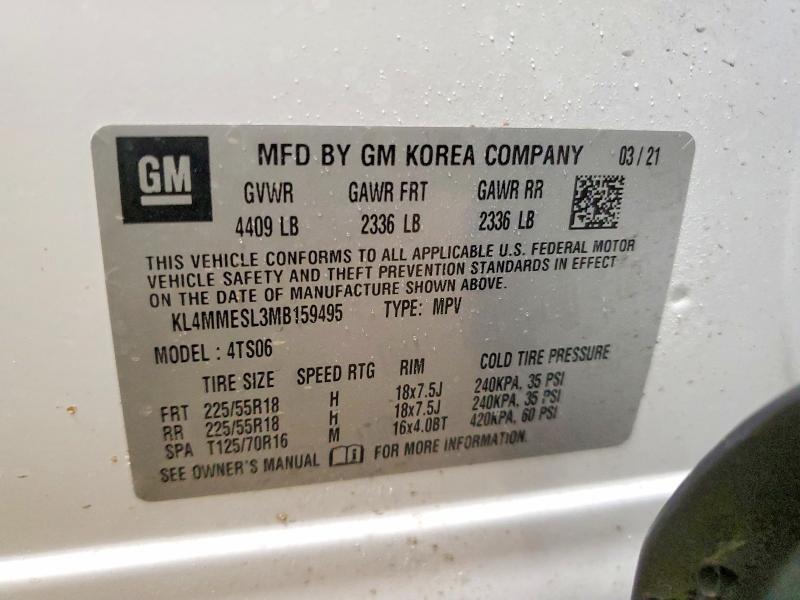 Aukcja sprzedaży 2021 Buick Encore Gx, vin: KL4MMESL3MB159495, numer aukcji: 72247945