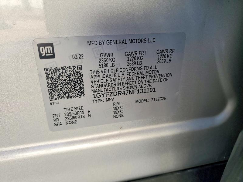 Aukcja sprzedaży 2022 Cadillac Xt4, vin: 1GYFZDR47NF131101, numer aukcji: 74961355