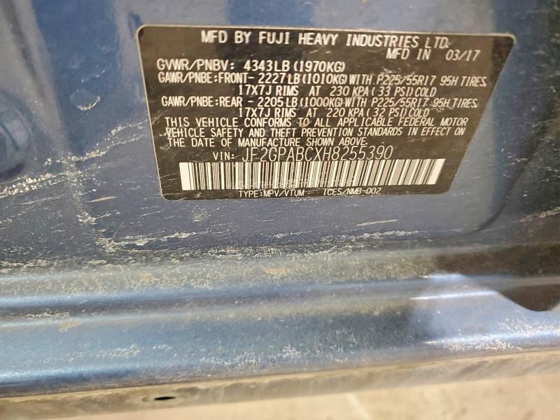 Aukcja sprzedaży 2017 Subaru Crosstrek, vin: JF2GPABCXH8255390, numer aukcji: 75568795