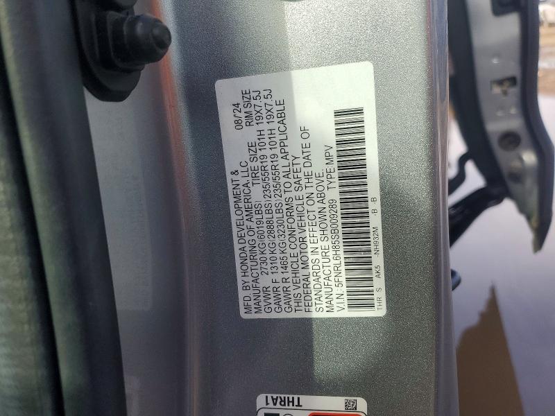 Aukcja sprzedaży 2025 Honda Odyssey, vin: 5FNRL6H85SB009289, numer aukcji: 72322085