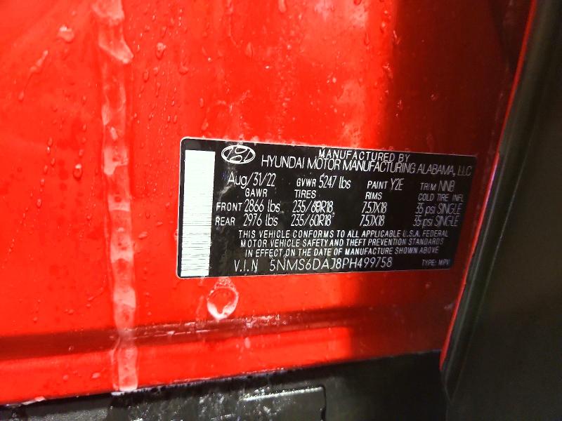 Продажа на аукционе авто 2023 Hyundai Santa Fe, vin: 5NMS6DAJ8PH499758, номер лота: 73979955