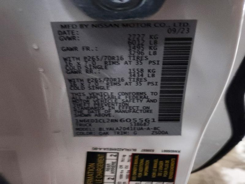 Продаж на аукціоні авто 2024 Nissan Frontier, vin: 1N6ED1CL2RN605561, номер лоту: 73508435