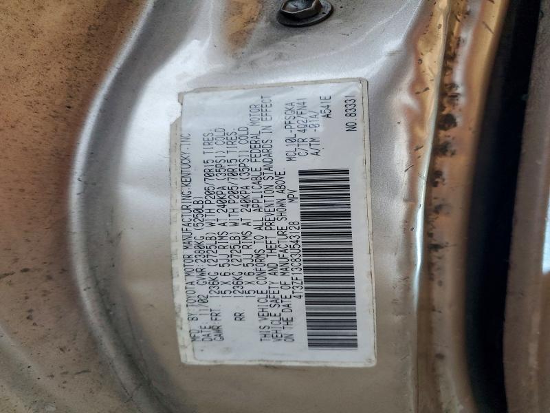 Aukcja sprzedaży 2003 Toyota Sienna, vin: 4T3ZF13C83U543128, numer aukcji: 99018925