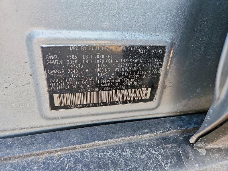 Aukcja sprzedaży 2014 Subaru Outback, vin: 4S4BRBCC6E3212726, numer aukcji: 74233885