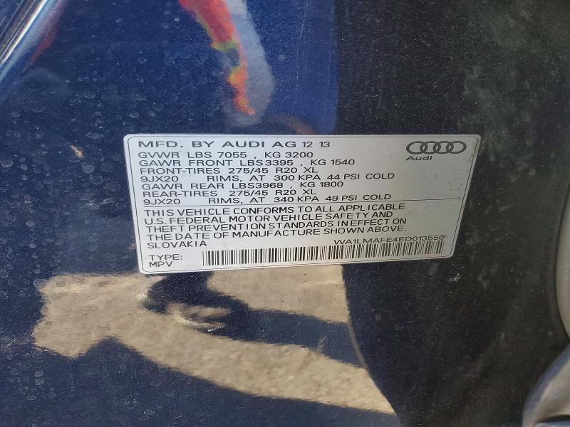 Продаж на аукціоні авто 2014 Audi Q7, vin: WA1LMAFE4ED013550, номер лоту: 75631165