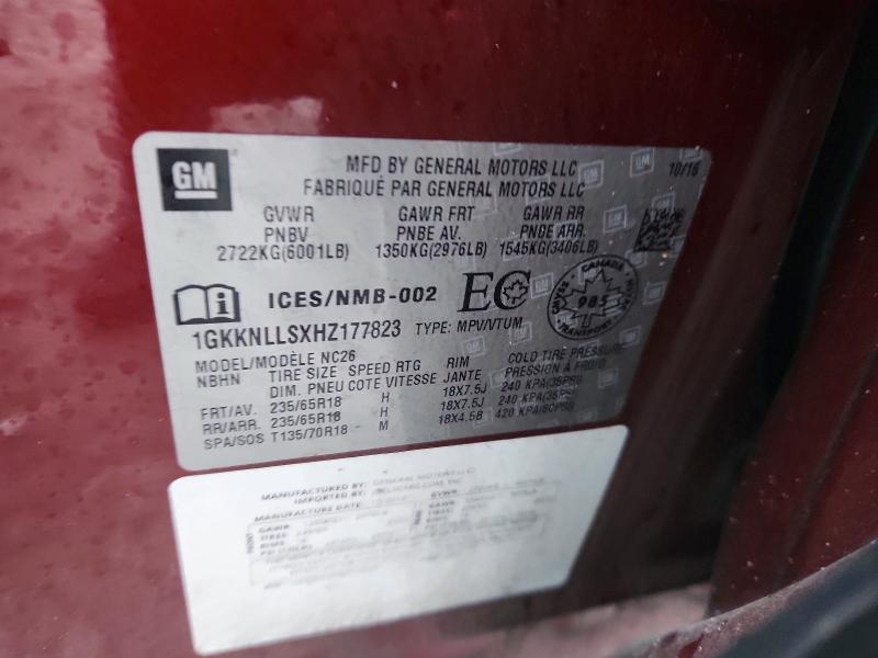 Продажа на аукционе авто 2017 Gmc Acadia, vin: 1GKKNLLSXHZ177823, номер лота: 98910285