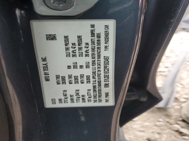 2023 Tesla Model 3 მანქანა იყიდება აუქციონზე, vin: 5YJ3E1EC2PF503497, აუქციონის ნომერი: 98371125