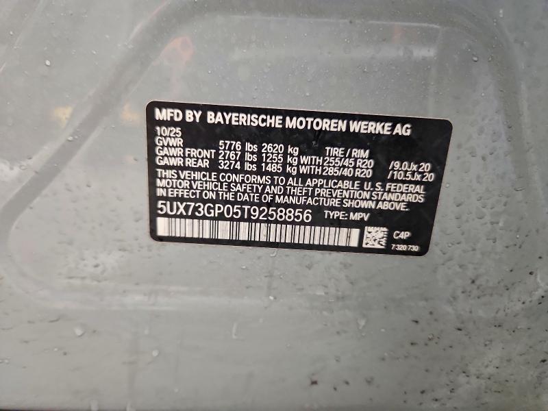 73801915 :رقم المزاد ، 5UX73GP05T9258856 vin ، 2026 Bmw X3 مزاد بيع