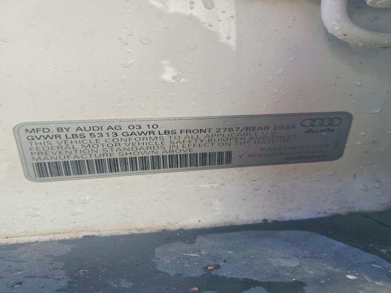 Aukcja sprzedaży 2010 Audi A6, vin: WAUKGAFB2AN065257, numer aukcji: 99997405