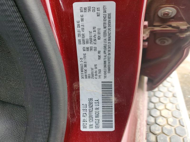 Aukcja sprzedaży 2020 Ram 1500, vin: 1C6SRFFM2LN298156, numer aukcji: 74135695