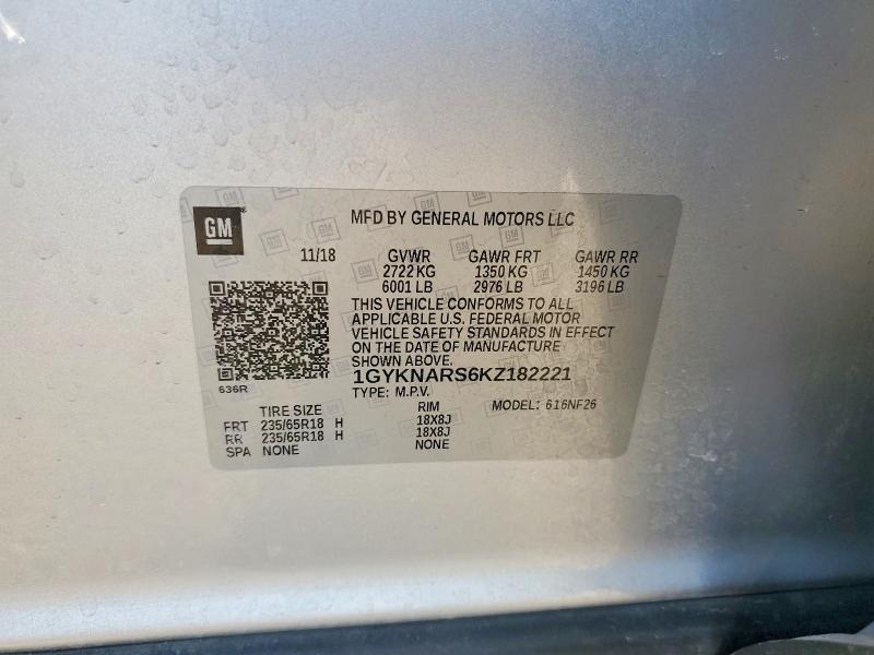 Продажа на аукционе авто 2019 Cadillac Xt5, vin: 1GYKNARS6KZ182221, номер лота: 73876315