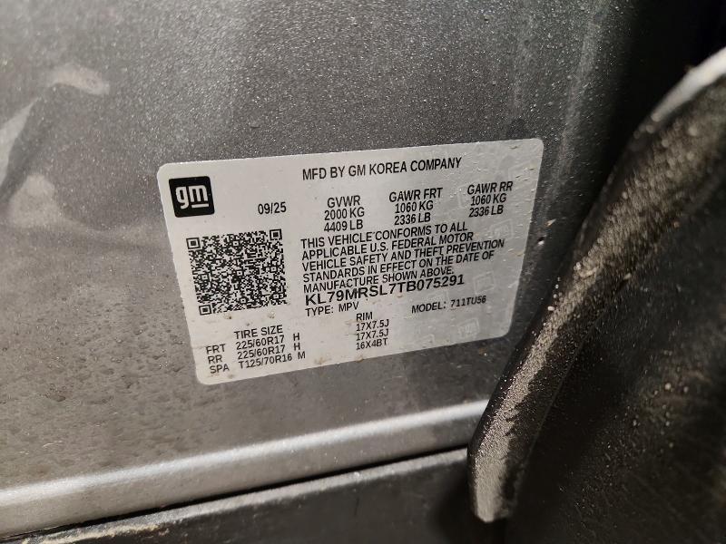 73972275 :رقم المزاد ، KL79MRSL7TB075291 vin ، 2026 Chevrolet Trailblazer مزاد بيع