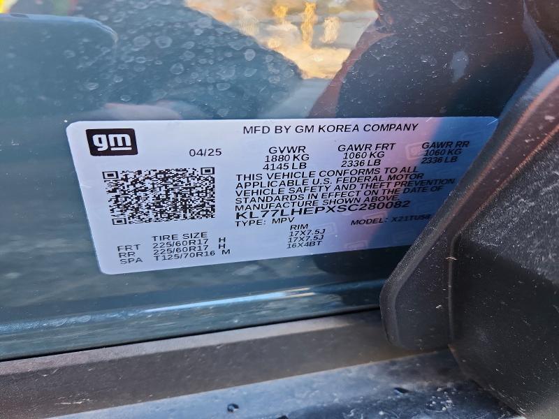 Aukcja sprzedaży 2025 Chevrolet Trax, vin: KL77LHEPXSC280082, numer aukcji: 95867695